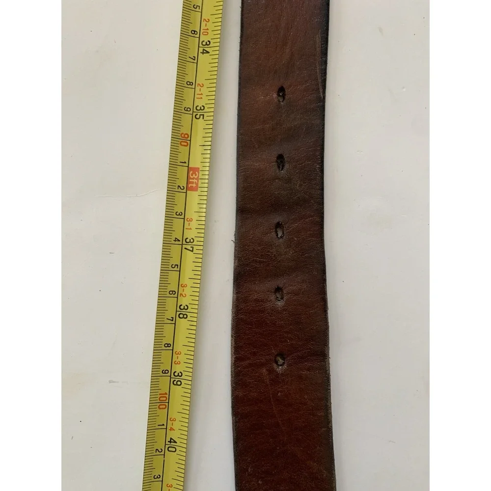 RELIC Authentic Men's Brown Belt Full Grain Cowhide Work Belt - Men's Size 35-38
